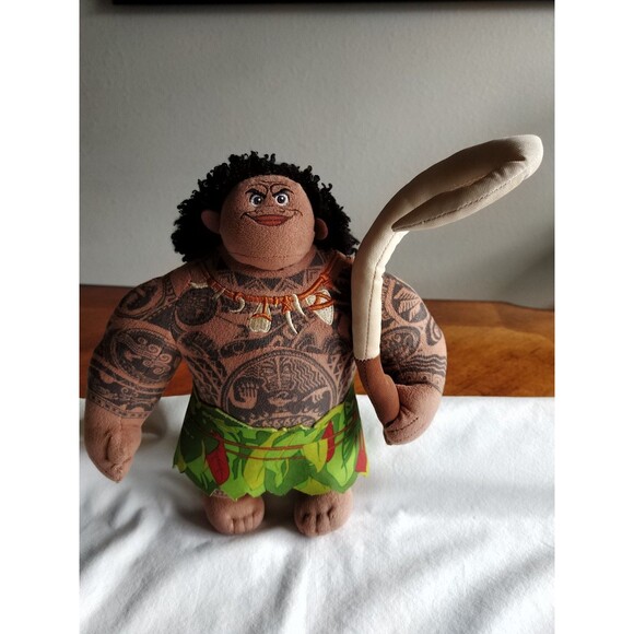 Disney Moana Maui ~9" Plush Just Play Stuffed Toy Doll With Hook Polynesian - Picture 13 of 13